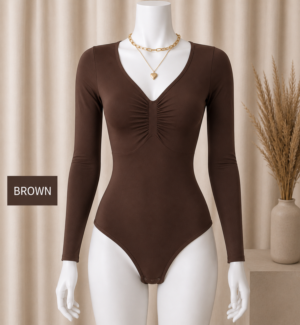 Long Sleeve Bodysuit Tummy Control